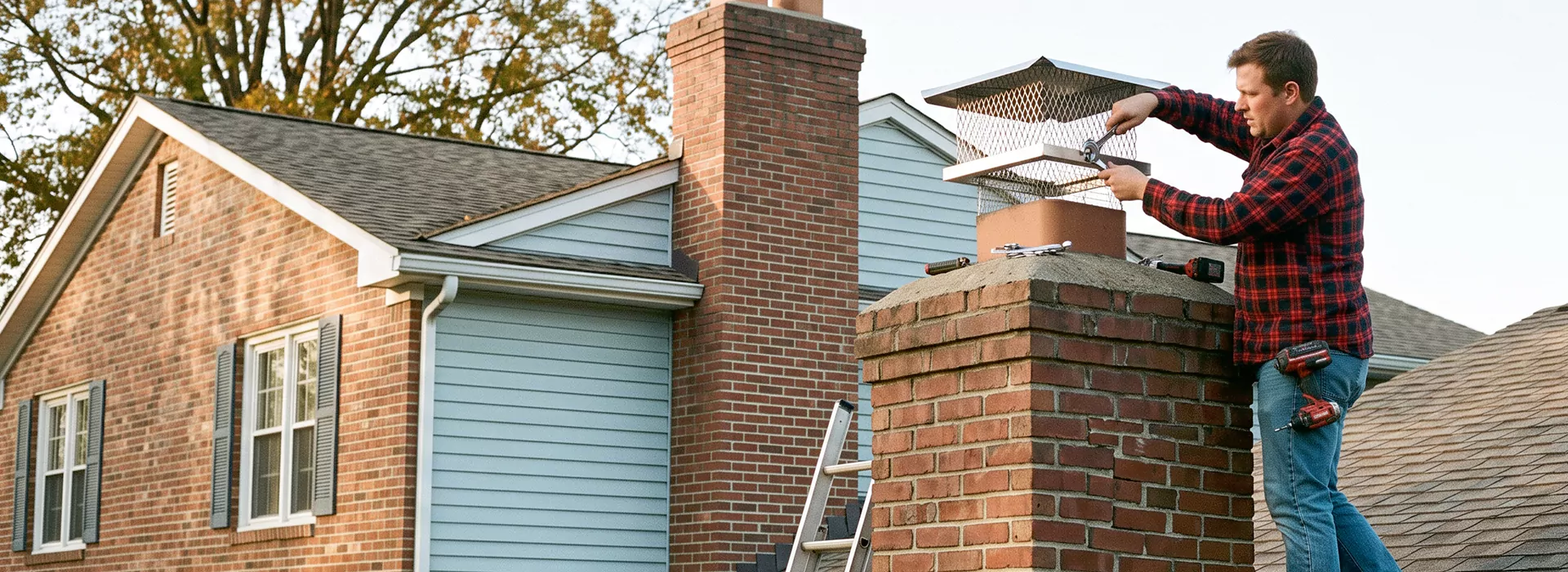 Chimney Spark Arrestor Installation in Abington