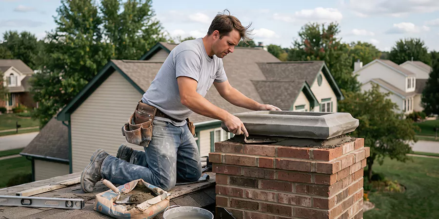 Stone Chimney Crown Installation Abington