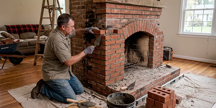 Rebuild Stone Fireplace Abington