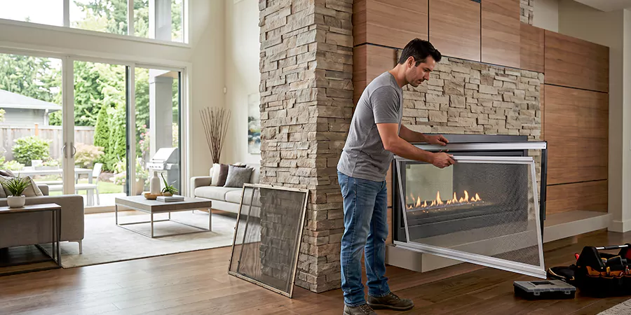 Fireplace Insert Screen Replacement Abington