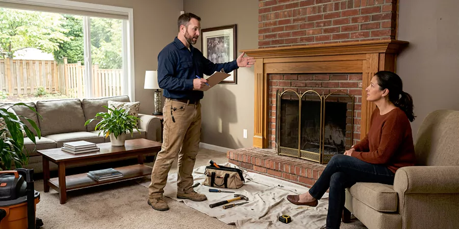 Fireplace and Chimney Removal Service Abington