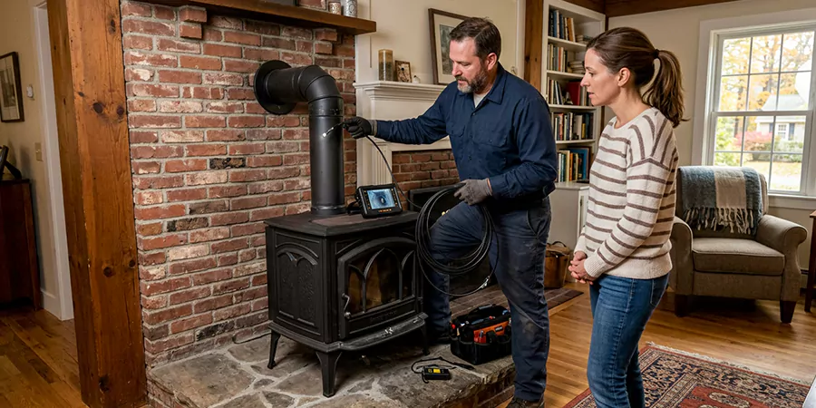Wood Stove Chimney Inspection Abington